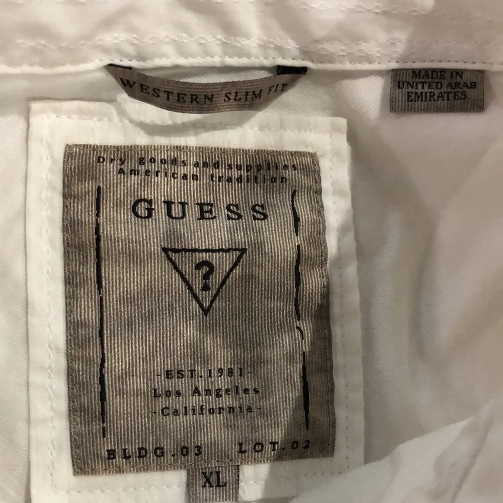 NWT! - GUESS Westside Western Slim Fit Button Down Shirt - Picture 4 of 11